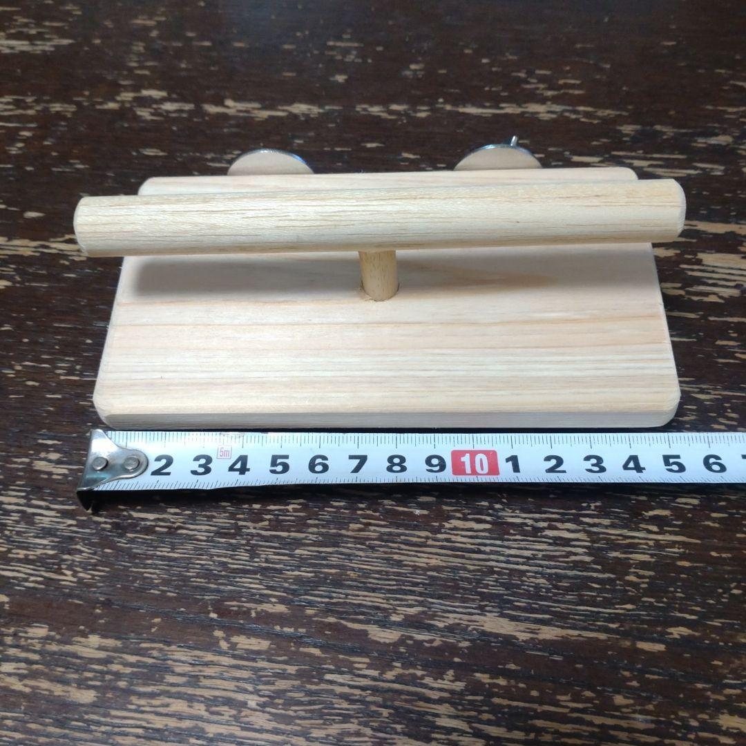 改)四角い止まり木(檜:8.5cm)(TOY-08-052) | 4枚目